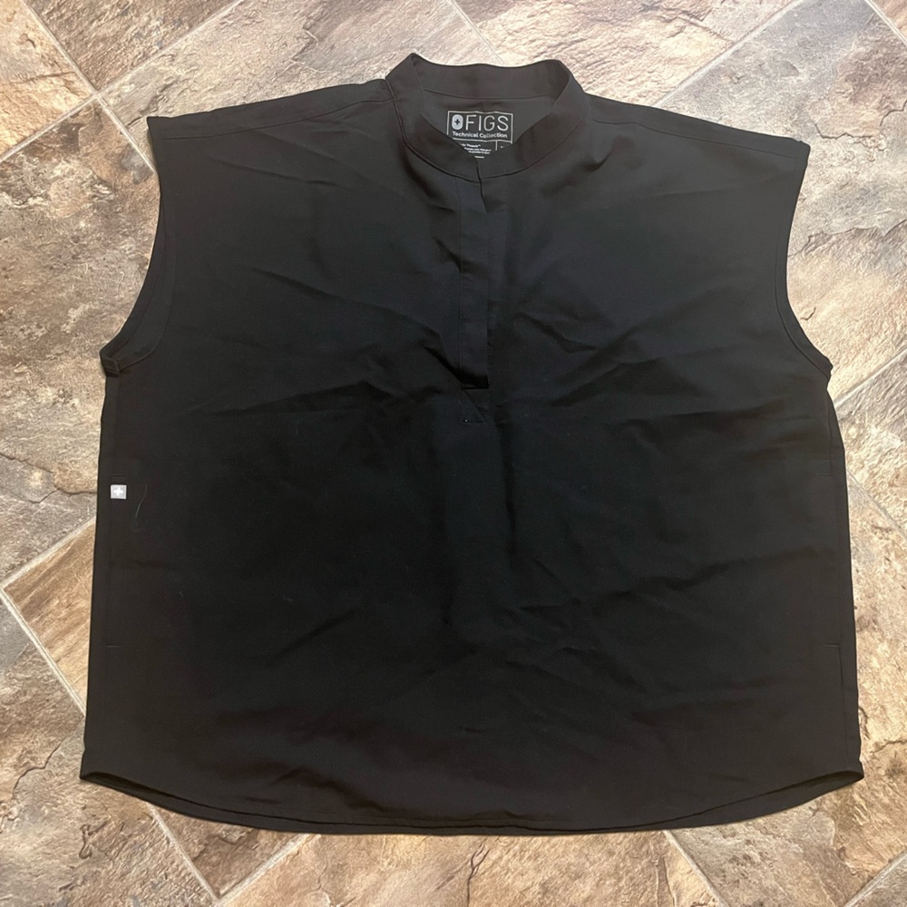 FIGS Rafaela Scrub Top XL Black